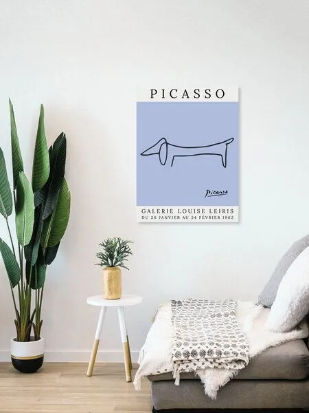 Photocircle Photocircle Poster / Leinwandbild - Picasso Hund – violett – Produktbild 4 von 4