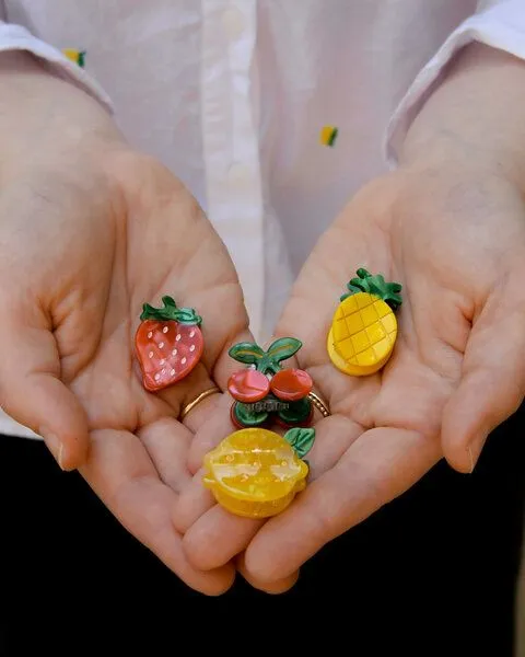 lille mus lille mus Haarklammer 'Obst' – Produktbild 4 von 8