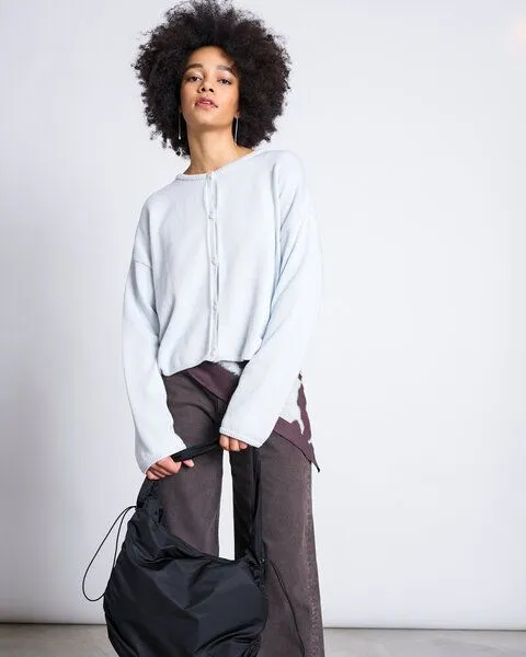 JAN N JUNE JAN N JUNE Strickjacke ASAS GOTS, Ice blue, – Produktbild 1 von 4
