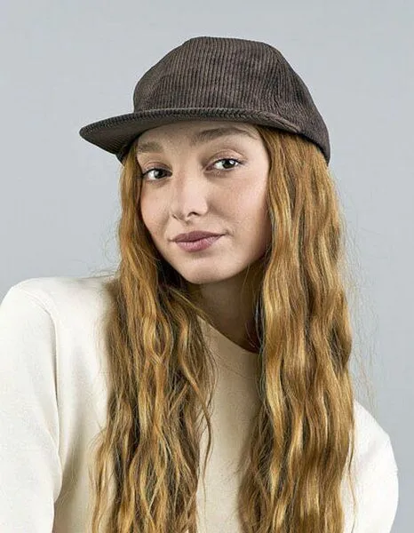 Atlantis Headwear Cord Cap größenverstellbar Recycelt grober Kord 5 Panels von Atlantis Headwear, Stone, – Produktbild 2 von 4