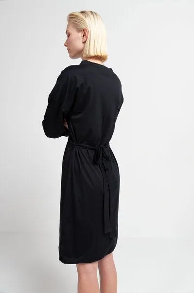 SHIPSHEIP SHIPSHEIP LAILA - Damen Kleid aus Bio-Woll Mix, Schwarz, – Produktbild 4 von 4