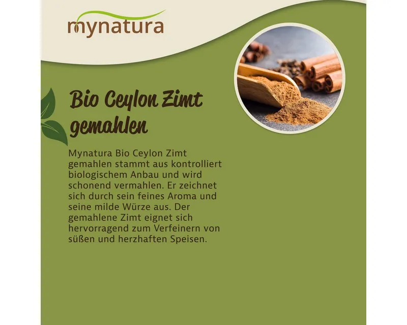 Mynatura Salz Mynatura Bio Ceylon Zimt Pulver – Produktbild 3 von 5