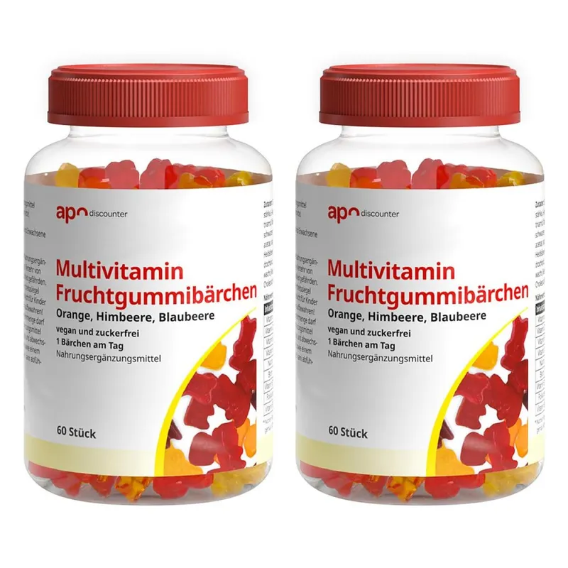 apodiscounter apodiscounter Multivitamin Fruchtgummibärchen zuckerfrei – Produktbild 1 von 2