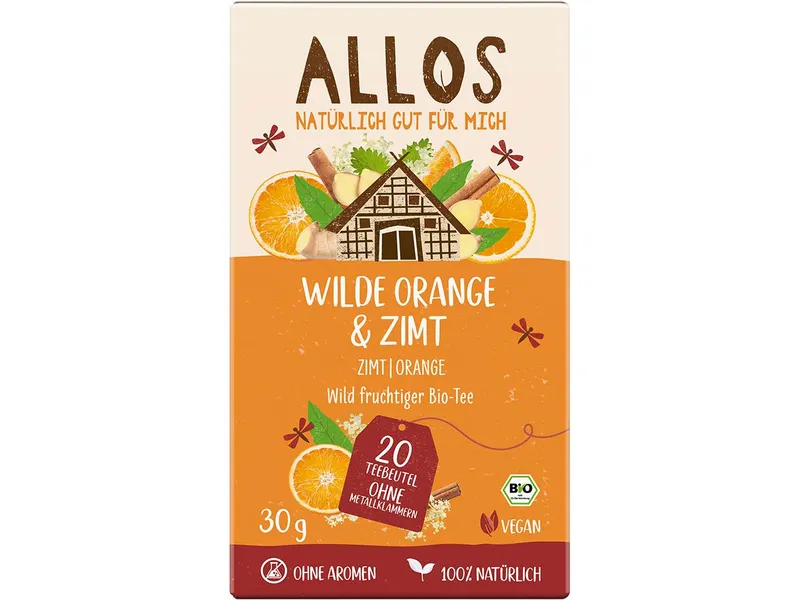 Allos Kräutertee Wilde Orange & Zimt im Beutel – Produktbild 1 von 2