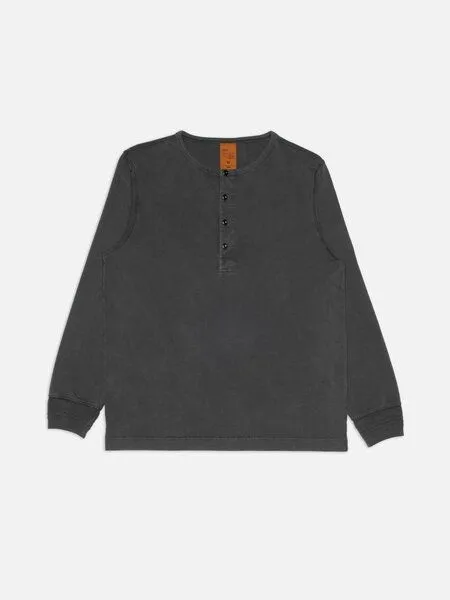 Nudie Jeans Nudie Jeans LS Henley Washed, Antracite (dunkelgrau), – Produktbild 2 von 2
