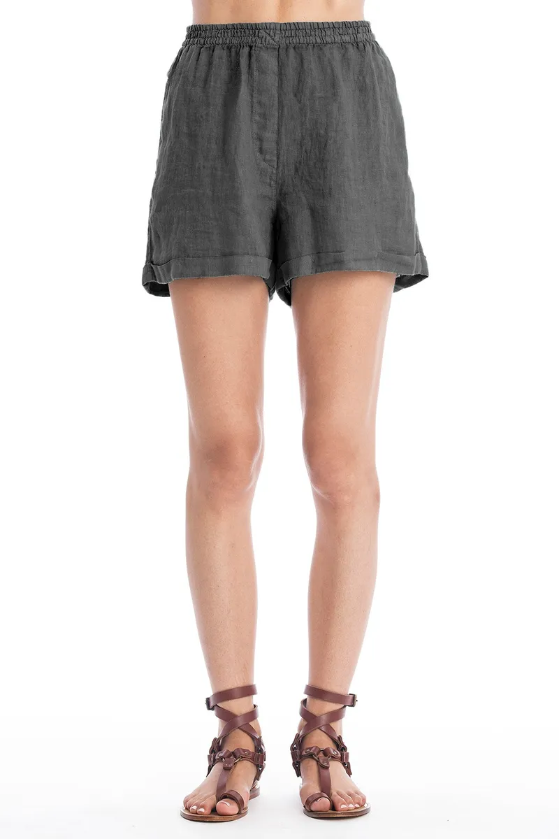RAVENS VIEW IBIZA RAVENS VIEW IBIZA Damen vegan Kurze Hose Creta Anthrazit, Grau, – Produktbild 1 von 2