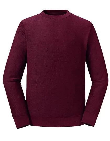 Russel Pure Organic Russel Pure Organic Herren Langarm Sweatshirt Bio Baumwolle Wendbar, Burgundy, – Produktbild 2 von 3