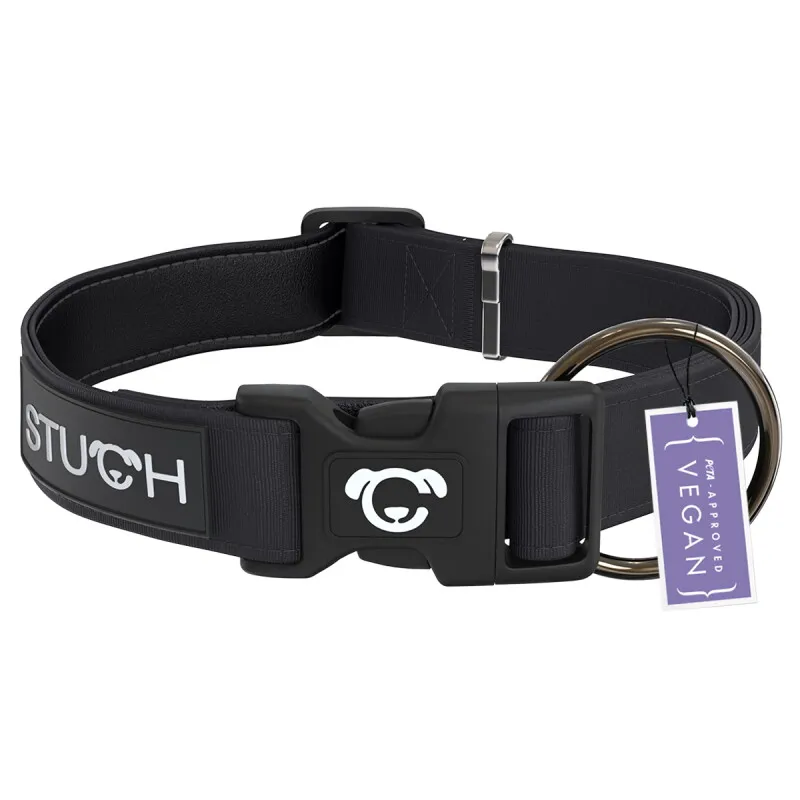 STUCH STUCH Hundehalsband gepolstert u. verstellbar schwarz L, Schwarz, – Produktbild 1 von 2