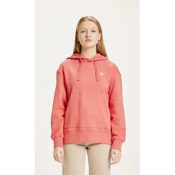 KnowledgeCotton Apparel KnowledgeCotton Apparel Kapuzenpullover - DAPHNE - aus Bio-Baumwolle, Pink (spiced coral), – Produktbild 1 von 3