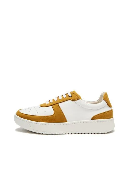 NINE TO FIVE NINE TO FIVE #meta - zeitloser Capsule Sneaker aus atmungsaktiver Microfaser, White lemon, – Produktbild 2 von 4