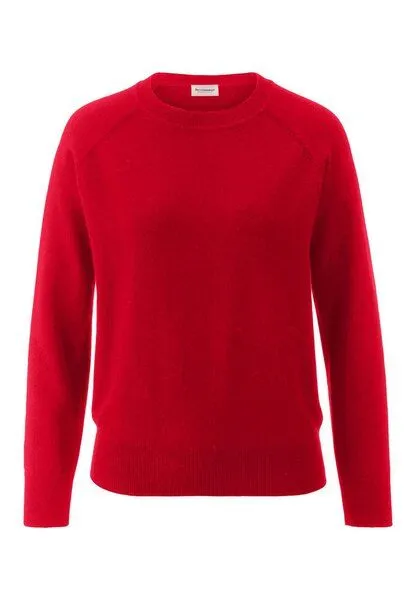 hessnatur hessnatur Strick Pullover Relaxed aus Cashmere mit Recycling-Anteil, Winterrot, – Produktbild 3 von 4