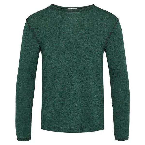 Jalfe Jalfe Herren-Longsleeve Wolle melange, Dark green (grün), – Produktbild 1 von 1