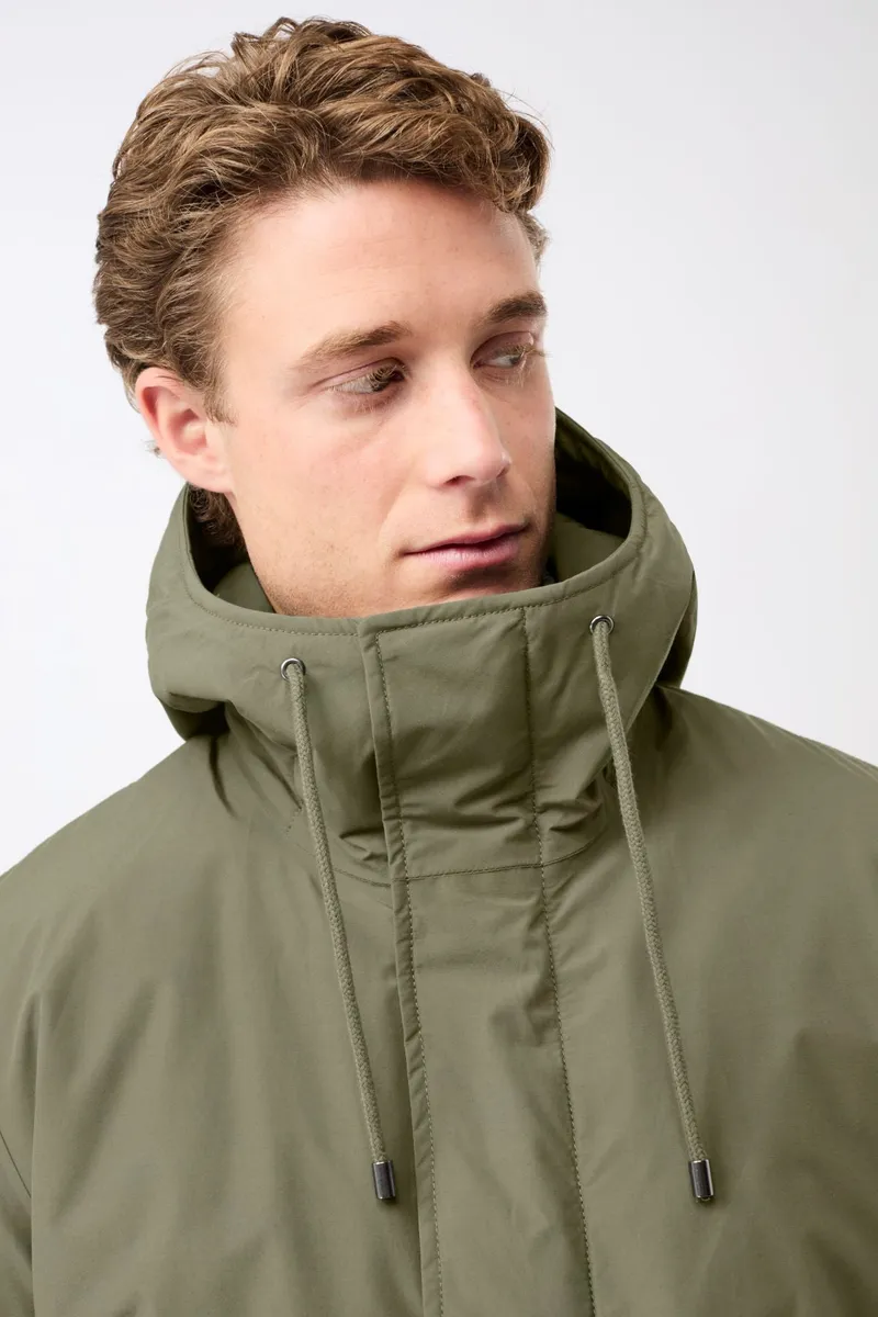 LangerChen LangerChen Herren vegan Langer Wattierter Parka Funktionale Merkmale – Sencha-Grün, Grün, – Produktbild 2 von 2