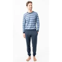 Living Crafts Living Crafts Bio-Herren-Schlafanzug 'ALVAR', ocean blue, Gr. XL – Produktbild 1 von 1