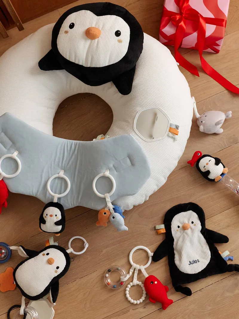 Vertbaudet Regenmacher PINGUIN für Baby, Weiß, – Produktbild 3 von 4