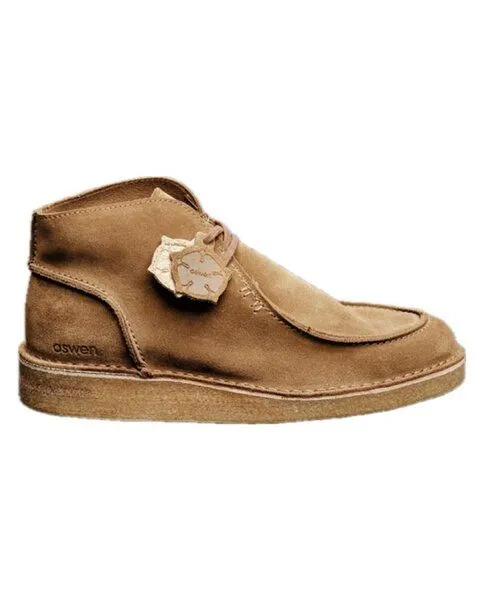 OSWEN OSWEN Hoher Herren Wildlederschuh zum schnüren in braun mit einer Krepesohle Ewaldi – Produktbild 2 von 4