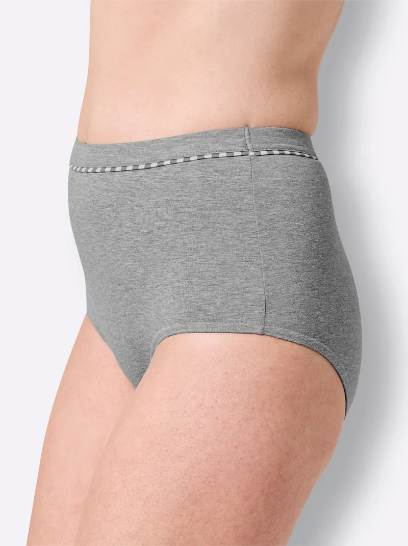 wäschepur Taillenslip grau-meliert, Grau-meliert, – Produktbild 1 von 3