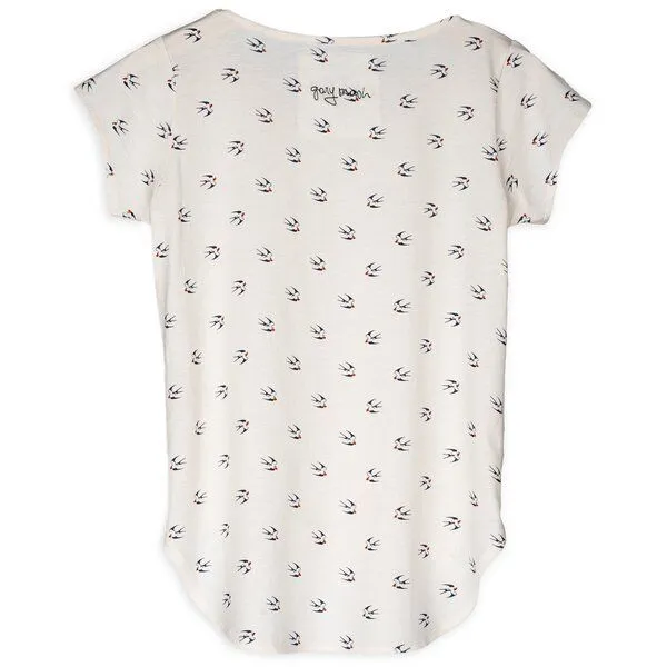 Gary Mash GARY MASH Shirt Asheville Kleine Möwen, Weiss, – Produktbild 3 von 4