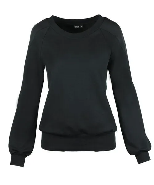 LASALINA LASALINA Warmer Pullover mit dekorativem Einsatz, Schwarz, – Produktbild 1 von 4