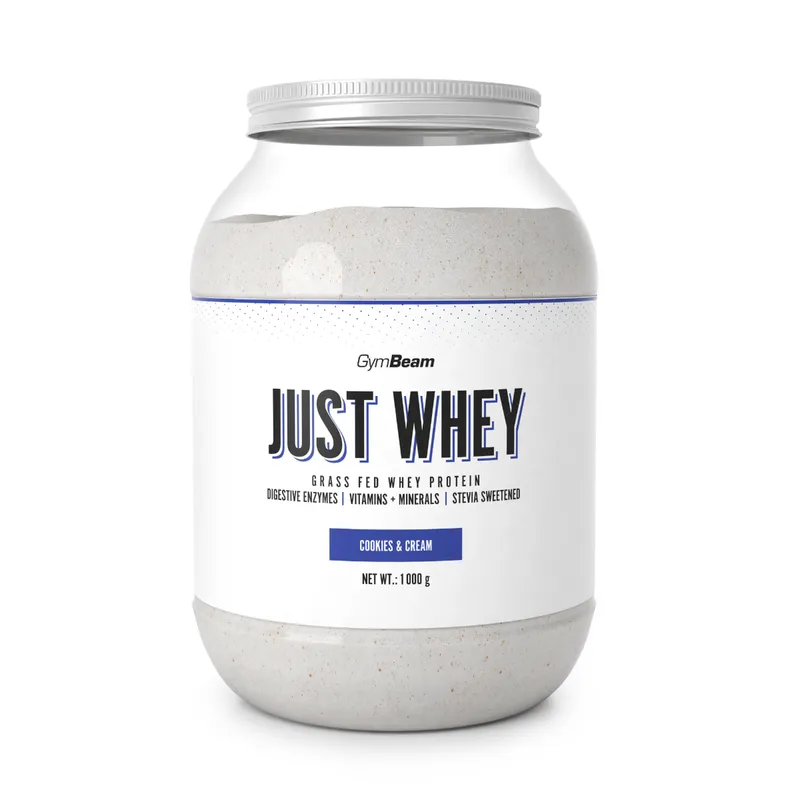 GymBeam GymBeam Just Whey Protein aus Weidehaltung 1000 g Cookies & Creme – Produktbild 1 von 1