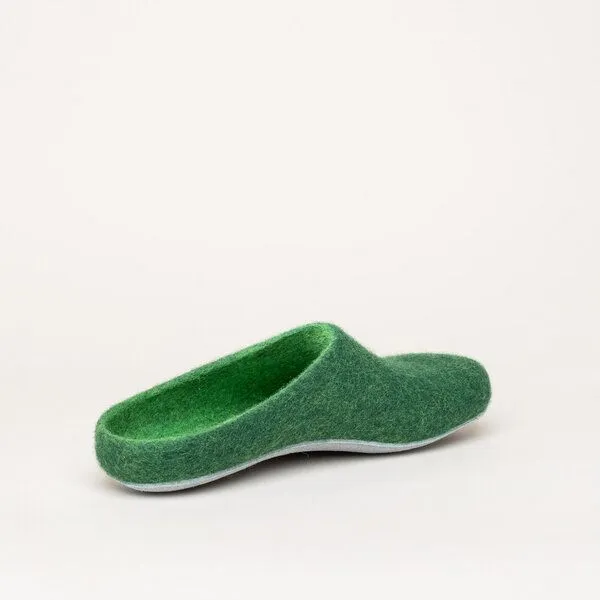 Magicfelt Magicfelt Filz-Hausschuh AP 701 aus 100% Merino-Wolle Pantoffeln für Damen & Herren mit Ledersohle, Dunkel-grün, – Produktbild 4 von 4