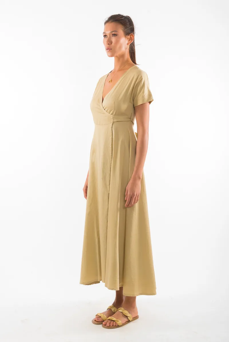 RAVENS VIEW IBIZA RAVENS VIEW IBIZA Damen vegan Kleid Calypso Kamelgelb, Gelb, – Produktbild 1 von 2