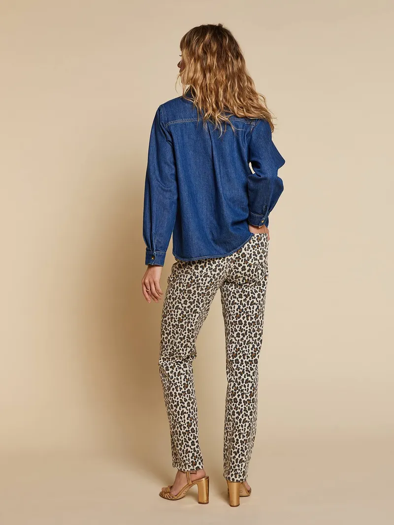 Envie De Fraise Gerade Umstandsjeans mit Leo-Print, Wollweiß, – Produktbild 3 von 4
