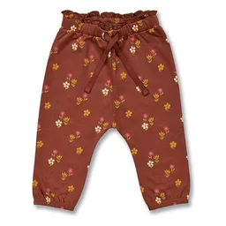 Sense Organics Sense Organics Babyhose mit Blumen-Druck auf Braun, Modell VANNA – Produktbild 1 von 1