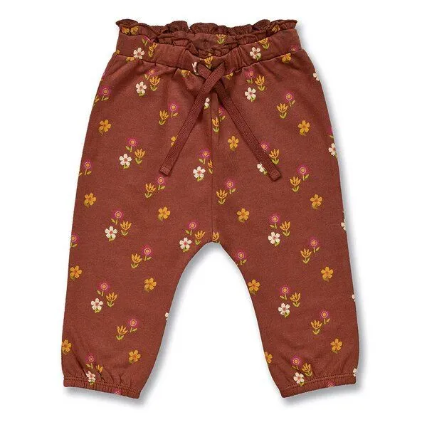 Sense Organics Sense Organics Babyhose mit Blumen-Druck auf Braun, Modell VANNA, Brown, – Produktbild 1 von 4