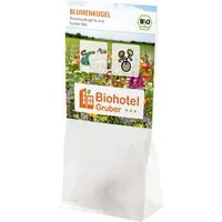 Bio Blumensaatkugel mit 1-4 farbigem Aufdruck – Produktbild 1 von 1
