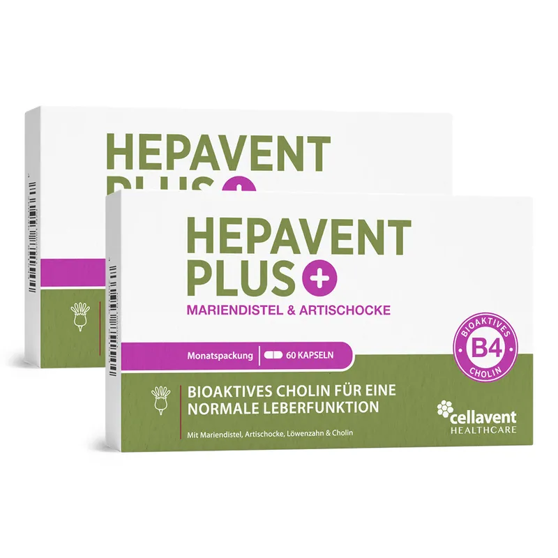 Cellavent Healthcare Leberkur Cholin Kapseln - Hepavent PLUS 2 Monat – Produktbild 1 von 1