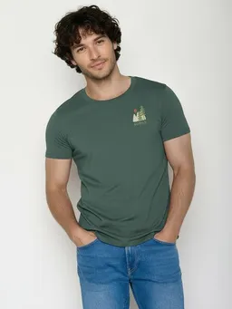 GreenBomb GREENBOMB Wild Pines Guide - Sportliches T-Shirt aus Bio-Baumwolle / hochwertiger Print / GOTS / Fair & Vegan – Produktbild 1 von 1