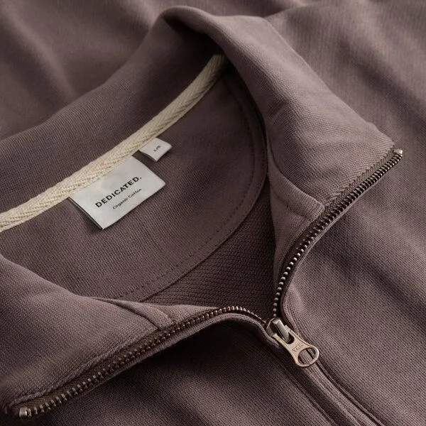 Dedicated DEDICATED Half Zip Sweatshirt "Sandavalla" aus Biobaumwolle, Sparrow brown (braun), – Produktbild 2 von 2
