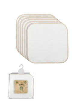 bistyle bistyle Spucktuch Spucktücher für Babys 28x28cm aus Bio-Baumwolle, (Set, 6-tlg., 6er pack), Basic – Produktbild 1 von 1