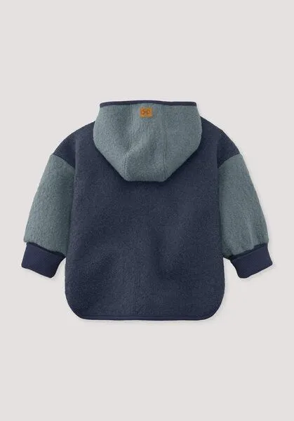 hessnatur hessnatur Walkjacke aus reiner Bio-Merinowolle, Graphitblau, – Produktbild 3 von 4