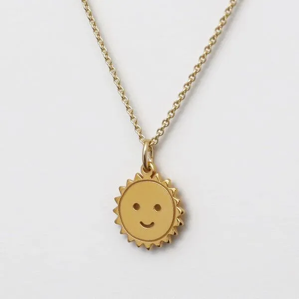BELLYBIRD Jewellery BELLYBIRD Jewellery Kinderkette - kleine lachende Sonne, Anhänger/ Silber/ Silber vergoldet, Silver, – Produktbild 1 von 4
