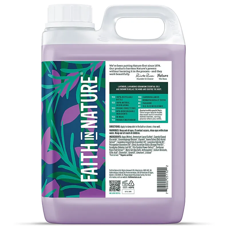 Faith in Nature Faith in Nature Lavender & Geranium Duschgel & Schaumbad 2.5L – Produktbild 1 von 1