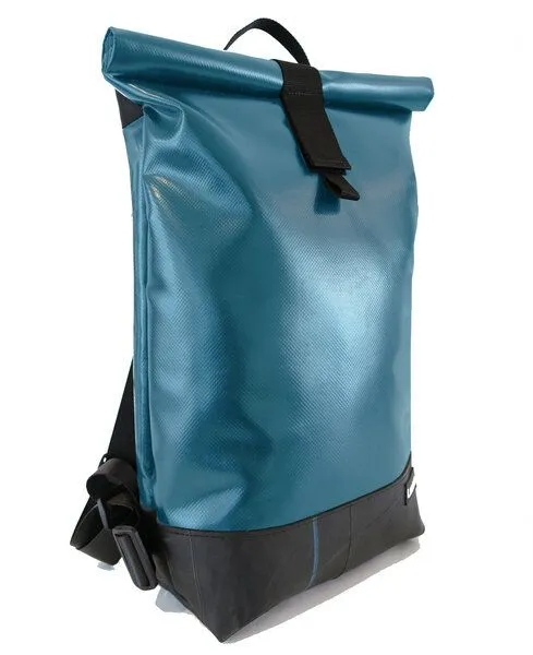 Leonca Leonca Rollrucksack aus LKW-Plane in 11 Farben/3 Größen, Petrol, – Produktbild 1 von 3