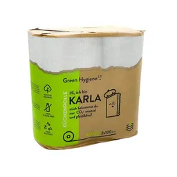 Green Hygiene Green Hygiene Küchenrolle KARLA, 3-lagig, 2x100 Blatt – Produktbild 1 von 1