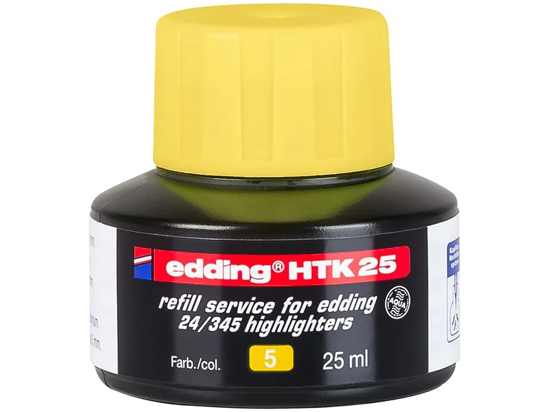 Edding Edding Nachfülltinte "HTK25" für Textmarker "24 EcoLine", Gelb, – Produktbild 1 von 1