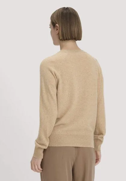 hessnatur hessnatur Strick Pullover Relaxed aus Cashmere mit Recycling-Anteil, Goldsand, – Produktbild 2 von 4
