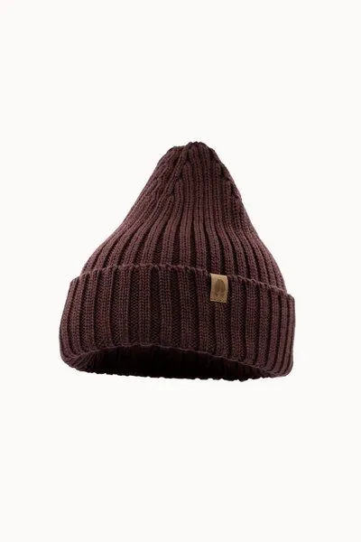 Kopyto Kopyto LUCHS – Gerippte Merino-Mütze aus 100 % RWS-Merinowolle, Maroon, – Produktbild 5 von 5