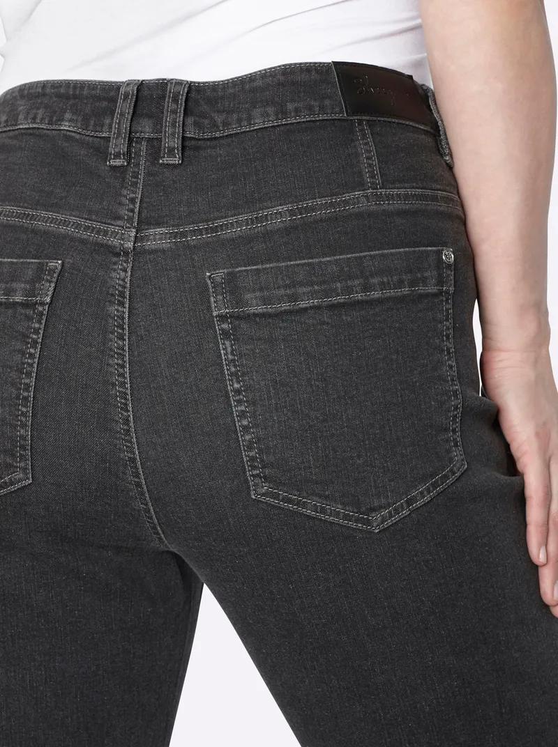 sheego Bootcut-Jeans black denim, Black denim, – Produktbild 2 von 2