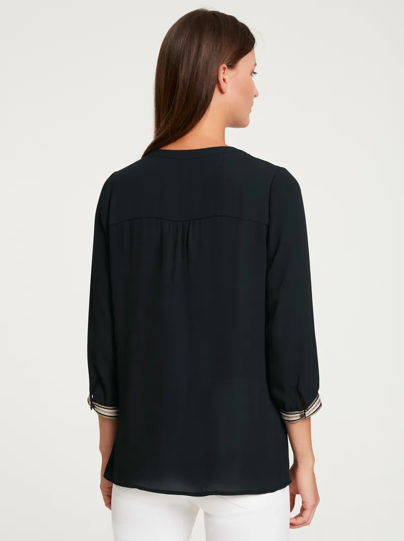heine Schlupf-Bluse schwarz, Schwarz, – Produktbild 3 von 3