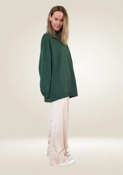 noemvri fashion label noemvri fashion label oversized Sweatshirt Turtleneck, Grün, – Produktbild 1 von 3