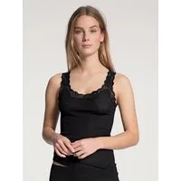 CALIDA Calida Tank Top mit Spitze aus Wolle & Seide "Richesse Lace", Schwarz, – Produktbild 1 von 1