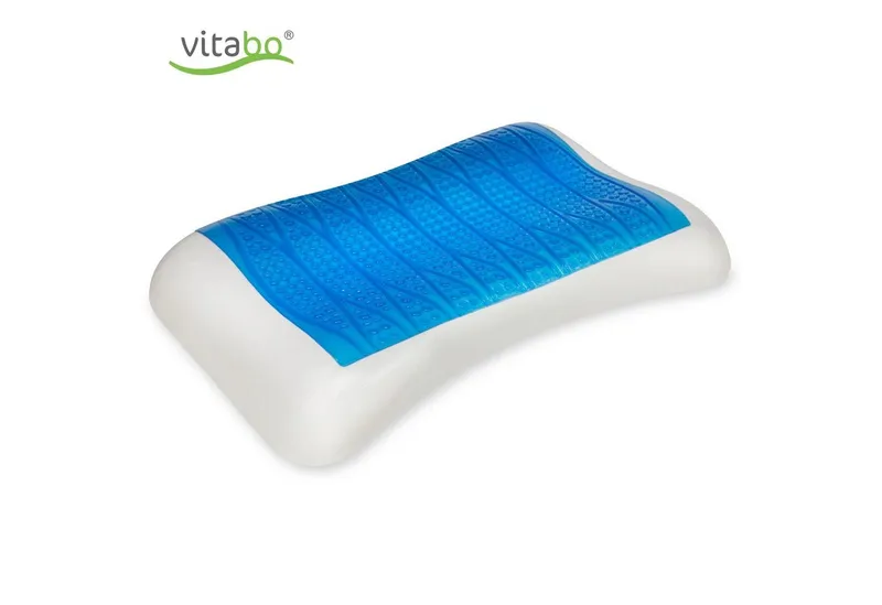 Vitabo Nackenkissen ergonomisches Kopfkissen – kühlendes Gel, 100% Lyocellbezug, 1-tlg. – Produktbild 4 von 4