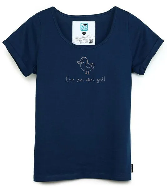 Gary Mash GARY MASH Shirt Taylor Ente gut, alles gut aus Biobaumwolle, Dunkelblau, – Produktbild 1 von 4