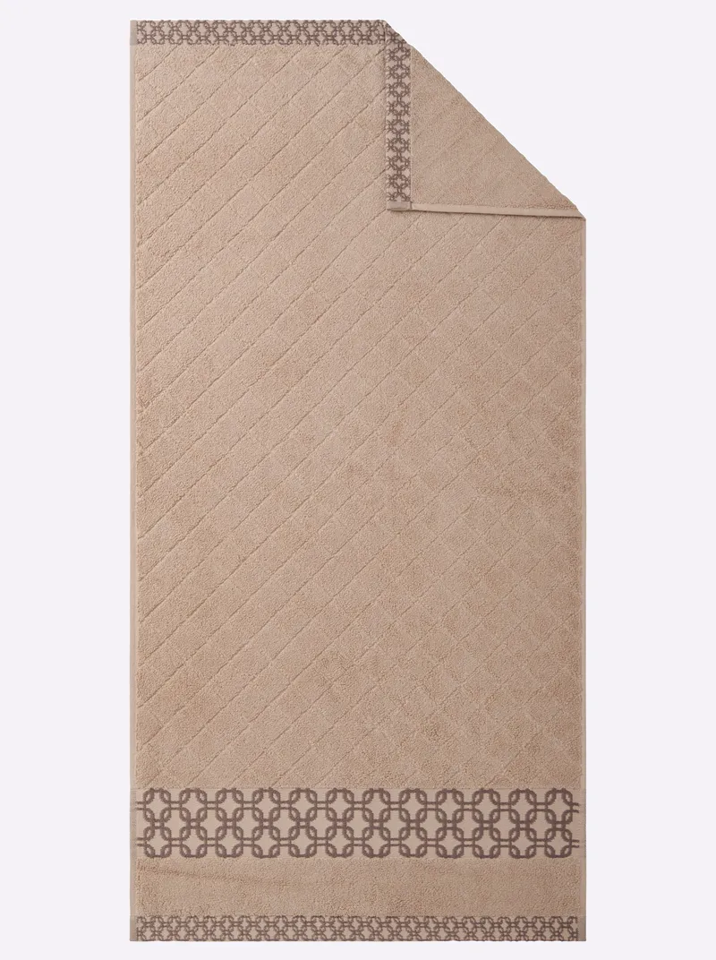 wäschepur Handtuch beige, Beige, – Produktbild 2 von 3