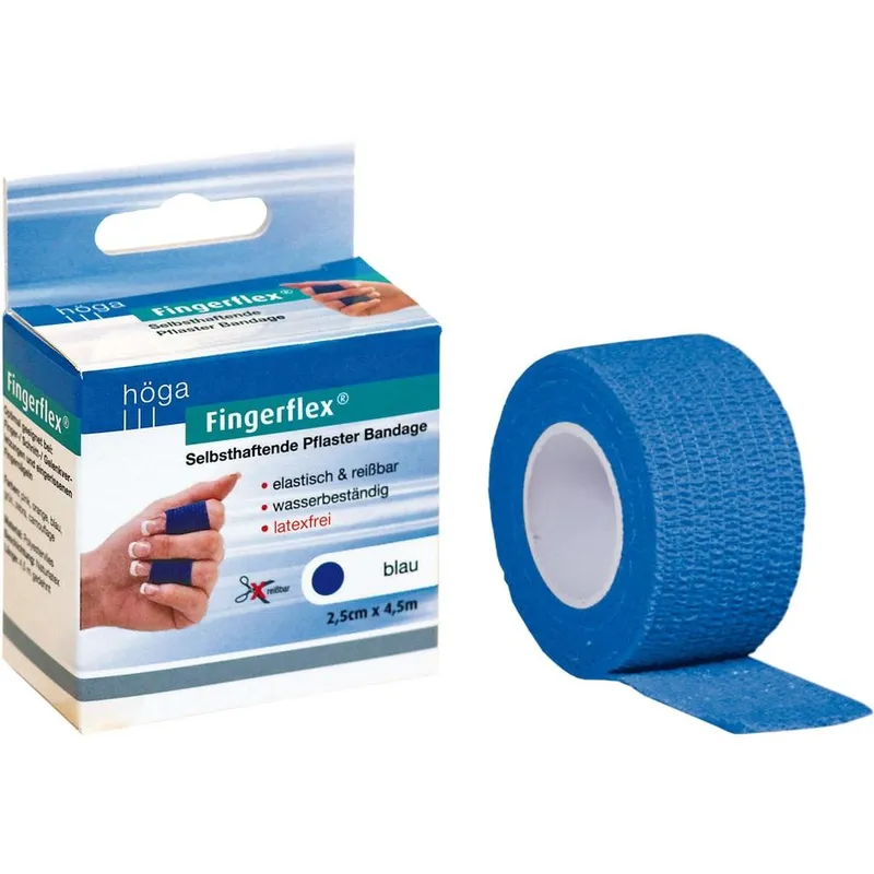 Höga-Pharm FINGERFLEX 2,5 cmx4,5 m blau 1 St Pflaster – Produktbild 1 von 1